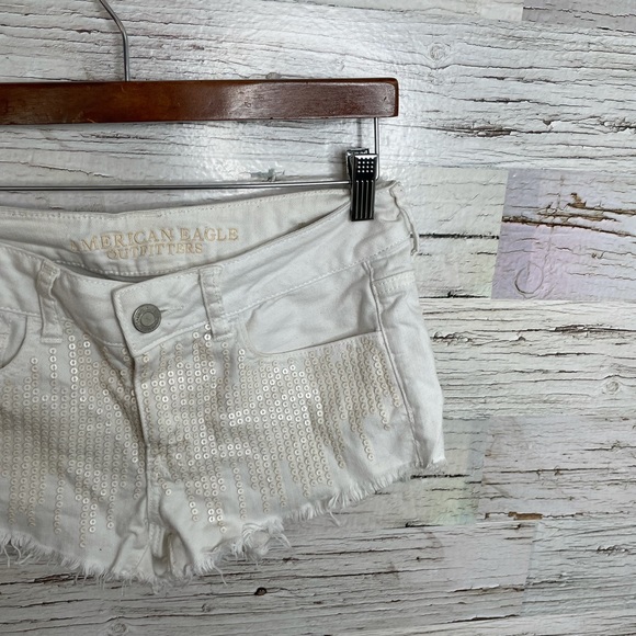 American eagle white shorts size 4 Jean - Picture 3 of 11